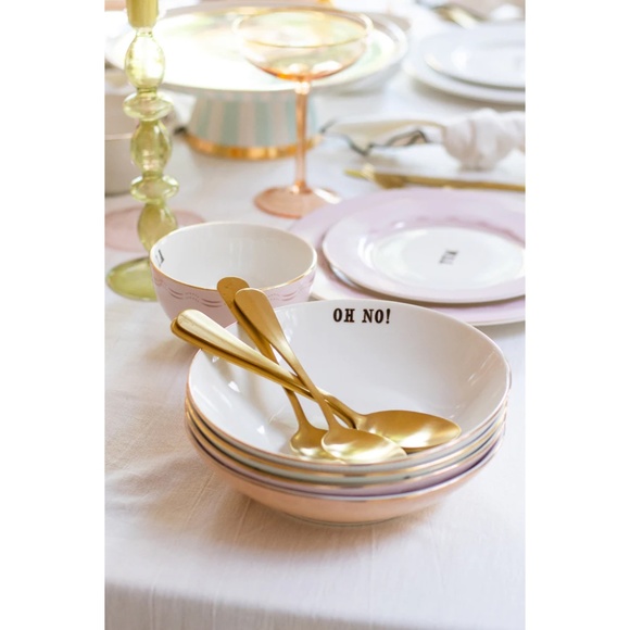 YVONNE ELLEN SLOGAN PASTA BOWLS (SET OF 4) - New in Box - Picture 1 of 6